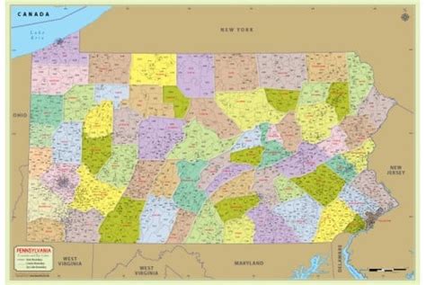 ZIP Code Map Of Pennsylvania